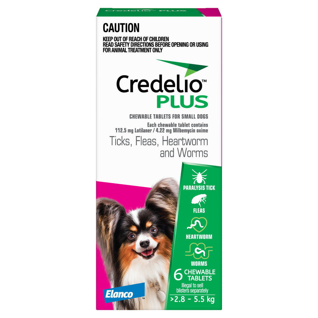 Credelio Plus Chewable Tablets For Small Dogs 2.8-5.5kg