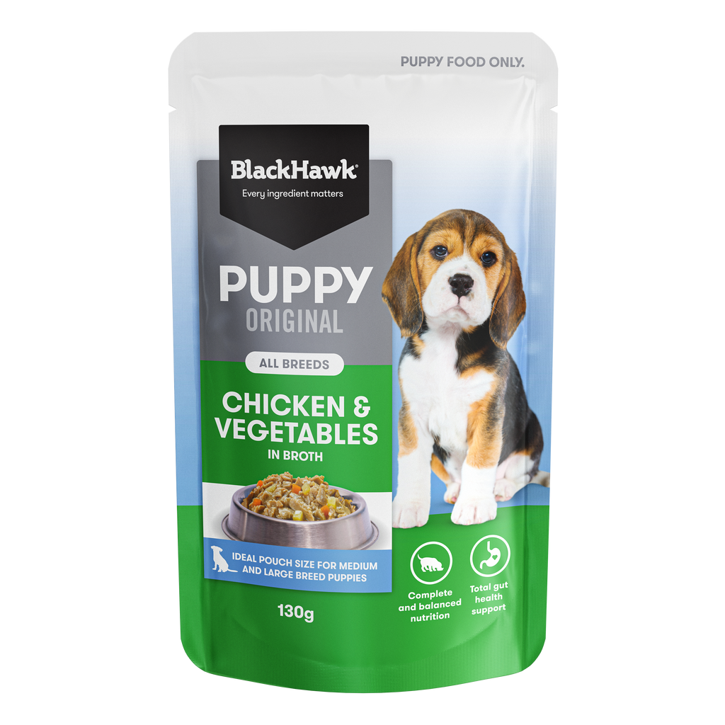 Black Hawk Puppy Medium Breed Chicken & Veg Pouches