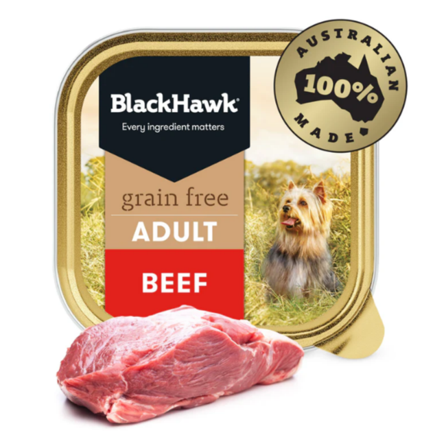 Black Hawk Dog Grain Free Beef Trays