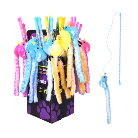 Pet One Cat Wand Bird With Bell