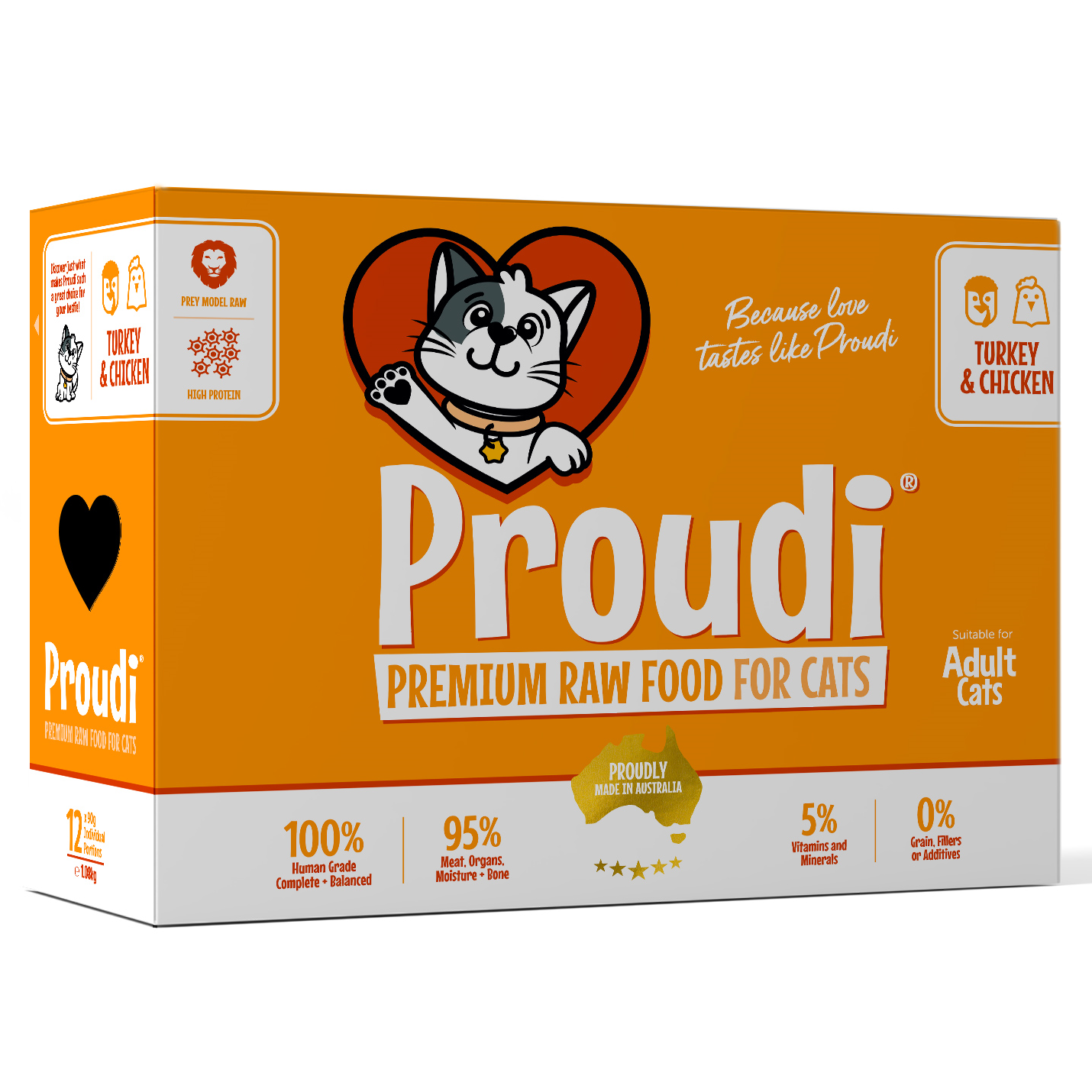 Proudi Turkey and Chicken for Cats 1.08kg