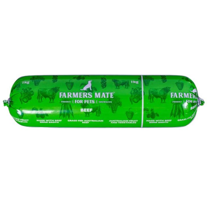 Farmers Mate for pets Beef Roll 1-2kg – Tails Pet Centre