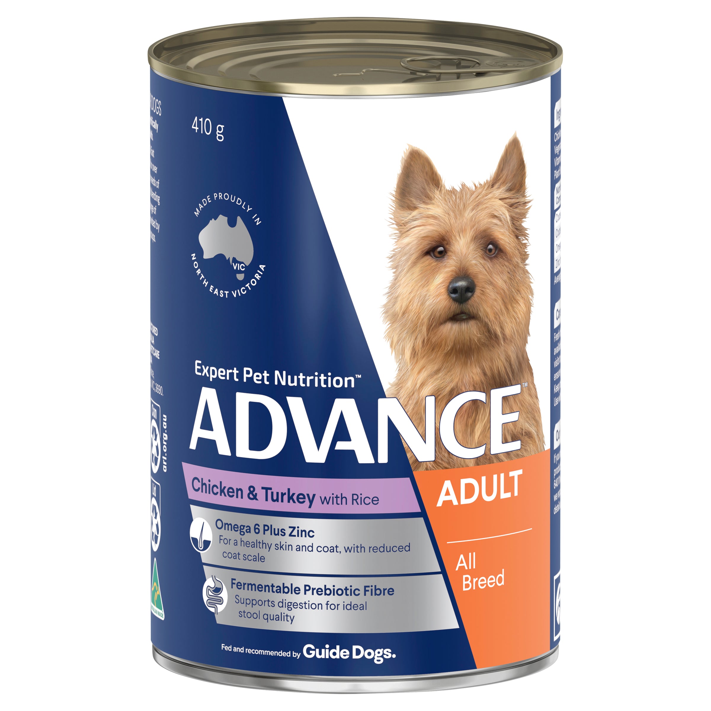 Advance All Breed Chicken & Turkey with Rice Cans 410g