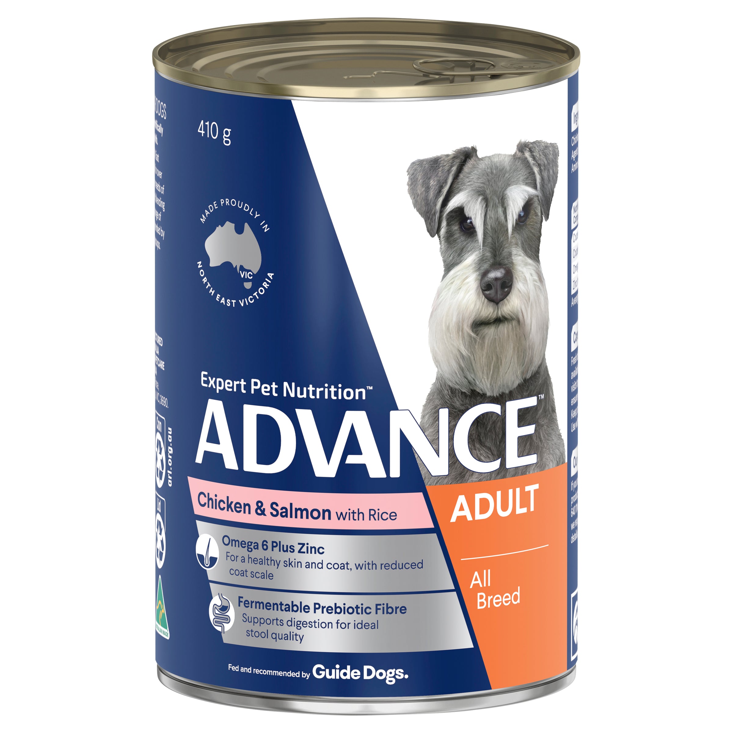 Advance All Breed Chicken & Salmon with Rice 410g