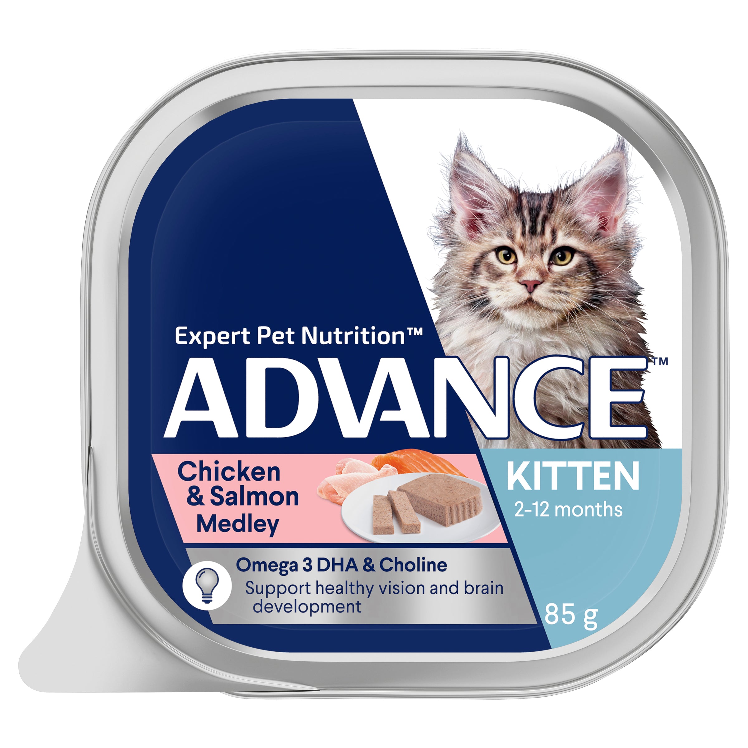 Advance Kitten Chicken and Salmon Medley 85g