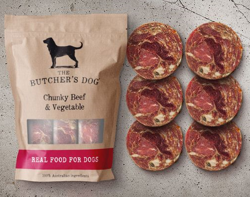 The Butchers Dog Chunky Beef & Vegetables 6 x 250g Discs