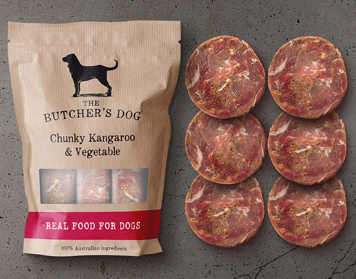 The Butchers Dog Chunky Kangaroo & Vegetables 6 x 250g Discs