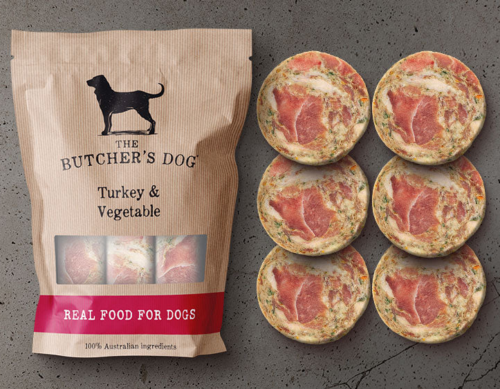The Butchers Dog Turkey & Vegetables 6 x 250g Discs