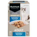Black Hawk Cat Chicken and Seafood Pouches