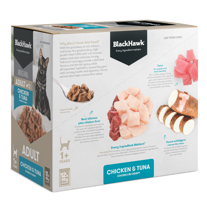 Black Hawk Cat Chicken & Tuna Pouches