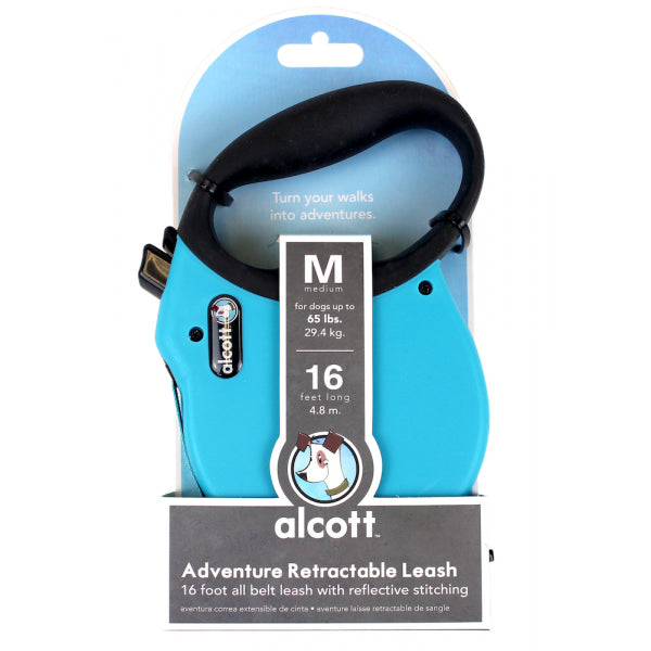 Alcott Retractable Tape Leash 4.8m Blue