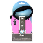 Alcott Retractable Tape Leash 4.8m Pink