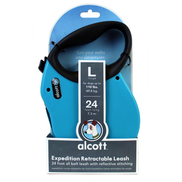 Alcott Retractable Tape Leash 6.5m Blue