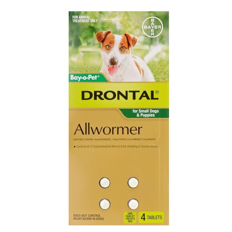 Drontal Allwormer Small Dog 4pk