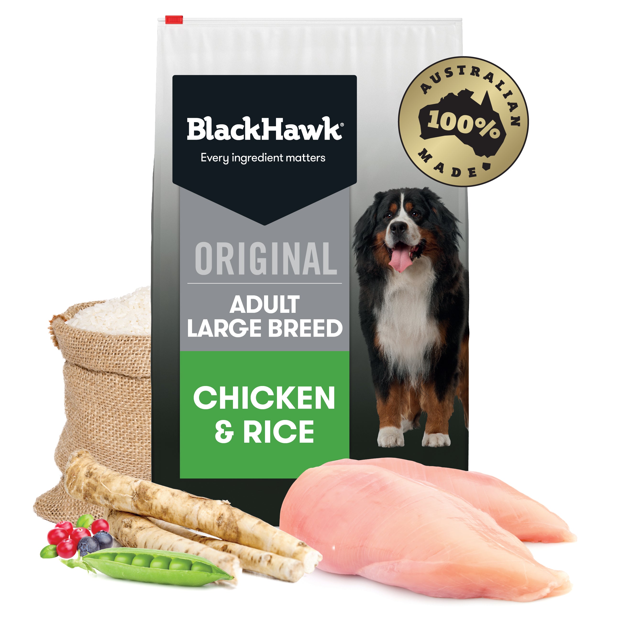 Black Hawk Large Breed Chicken 20kg – Tails Pet Centre