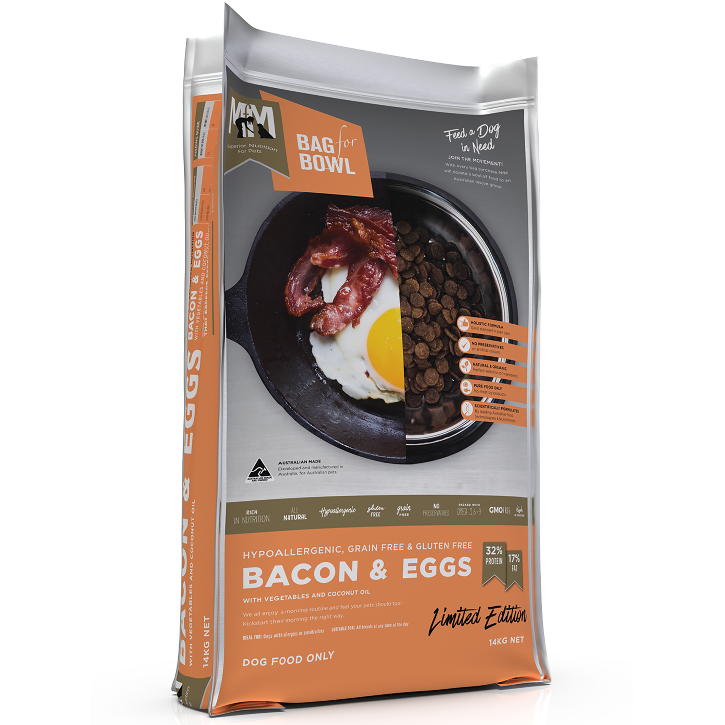 Meals for Mutts Grain Free Bacon & Eggs 2.5-14kg