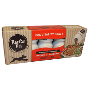 Earthz Pet Dog Vitality Gravy Chicken & Cranberry 5pk