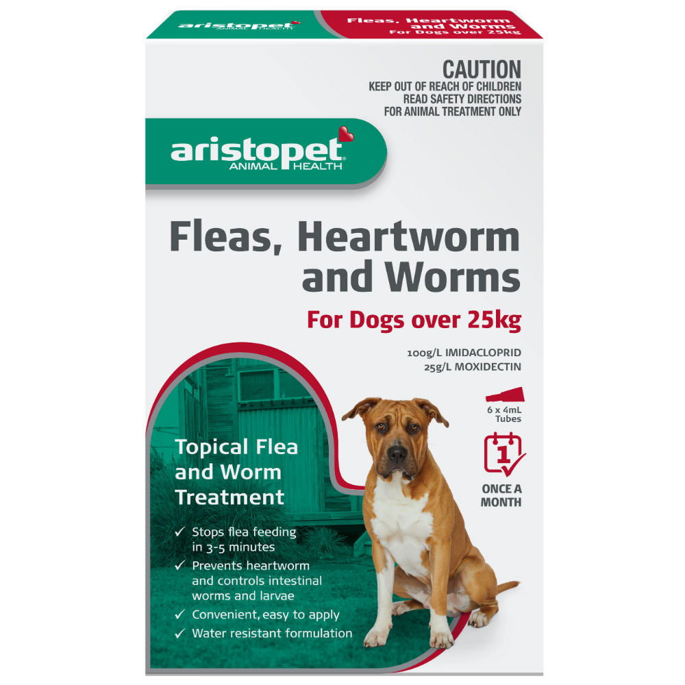 Aristopet Spot On Fleas, Heartworm, and Worms Treatment for Dogs over 25kg