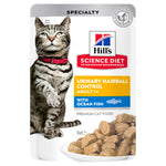 Hills Science Diet Urinary Hairball Control Pouch Chicken or Fish 85g