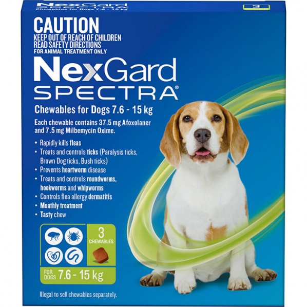 NexGard Spectra 7.6-15kg Green