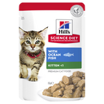 Hills Science Diet Kitten Chicken or Ocean Fish Pouch 85g