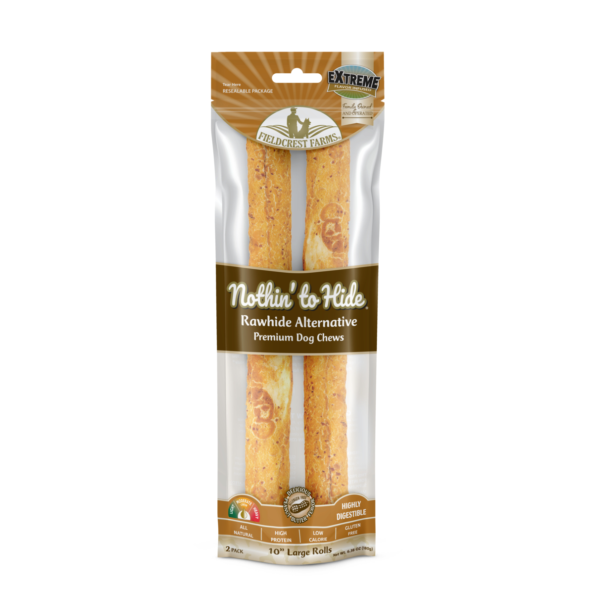 Nothin to Hide Large Peanut Butter Roll 2 Pack