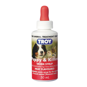 Troy Puppy & Kitten Worm Syrup 50mL